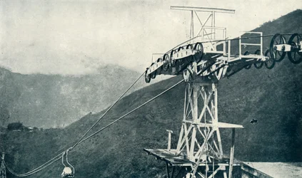 Näkymä köysiradalla tai köysiradalla, 1922.
