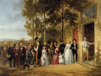Häät Coeur Volant -kappelissa Marlyssa noin 1850 1800-luvulla