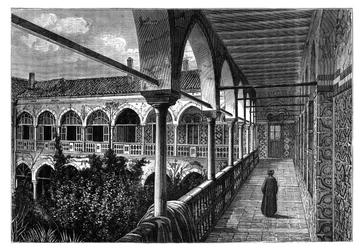 Galleria Konstantinuksen palatsissa Algeriassa, vuodelta 1890
