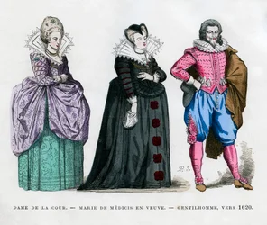 Hovinrouva, Marie de Medici leskenä ja herrasmies, c1620 1882-1884