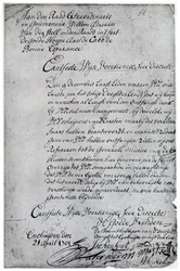 Hollannin Itä-Intian yhtiön kirje Willem Adriaan van der Stelille, 1700-luku 1931