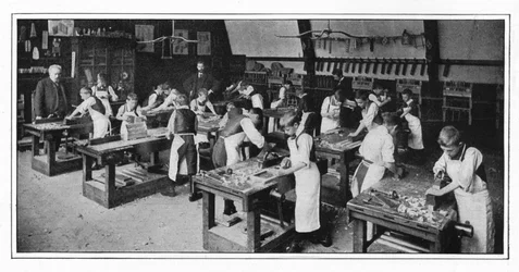 Manuaalinen koulutuskeskus: puutyöt, Lontoo, c1900 1901