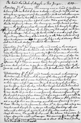 Sivu John Newtonin päiväkirjasta, 1750-1754 1965