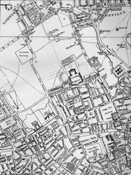 Lontoon Holbornin, St Gilesin ja St Pancrasin suunnitelma vuonna 1800 1911