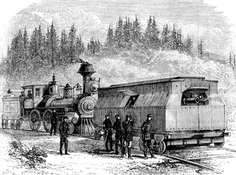 Rautatien akku, Amerikan sisällissota, 1861-1865 c1880