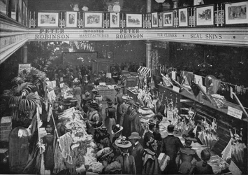 Alennuspäivä Peter Robinsons -tavaratalossa, Oxford Street, Lontoo, c1903 1903