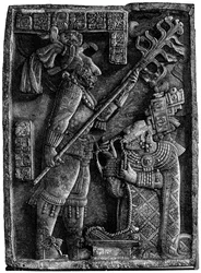 Uhri Maya-jumalan Kukulkanin edessä, 1901