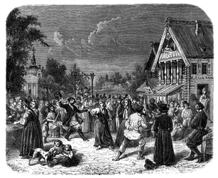 Kyläjuhla Venäjällä, 1890