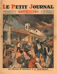 Tulivuori purkautuu Martiniquella vuonna 1929.