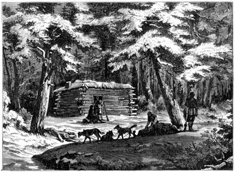 Talvimaja Saskatchewanin maassa Kanadassa, 1877