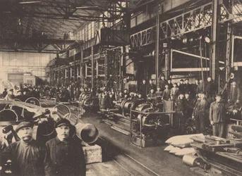 Putilovin tehtaan työpaja, n. 1914