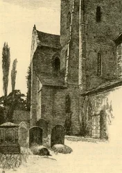 Abbey Doren kirkko – ulkopuoli, 1898.