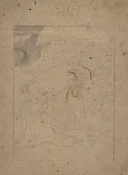Abhisarika Nayika sankaritar Braving the Night, K. 1800.