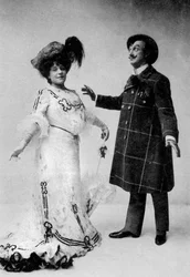 Ada Blanche ja JR Hale kohtauksessa The Medal and the Maid, 1909