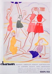 Krepe-Tex-uimapuvun mainos, 1935