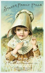 Shaker Family Pillsin mainos, 1891