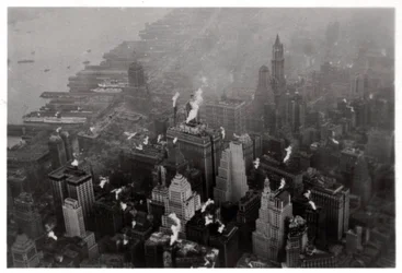 Ilmakuva Manhattanista, New York City, USA, Zeppelinistä, 1928 1933