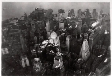 Ilmakuva Manhattanista, New York City, USA, Zeppelinistä, 1928 1933