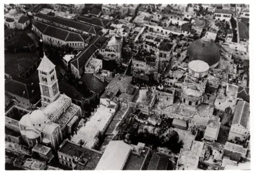 Ilmakuva Pyhän haudan kirkosta, Jerusalem, Palestiina, Zeppelinistä, 1931 1933