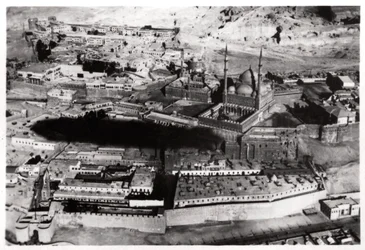 Ilmakuva Muhammad Ali Pashan moskeijasta, Kairo, Egypti, Zeppelinistä, 1931 1933