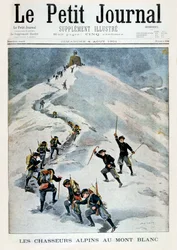 Alppien metsästäjät Mont Blancilla, 1901