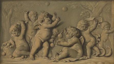 Amorini pelaa yhtenä parista, 1770-90.