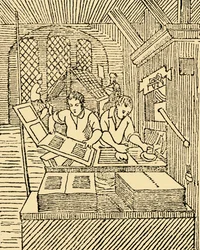 Early Printers Office, c1930.