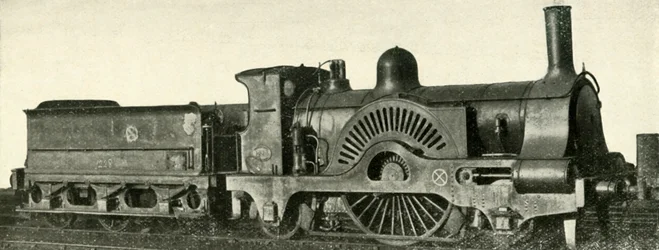 Kahdeksanjalkainen merkitty hylätylle tielle - Caledonian Railway, n. 1930.