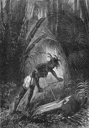 Intiaani, joka saa tulta kitkan avulla, 1894