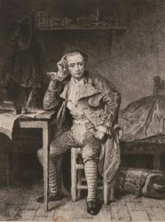 André Chenier Saint-Lazaren vankilassa.