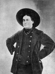 Aristide Bruant, ranskalainen kabareelaulaja, koomikko ja yökerhon omistaja, 1901