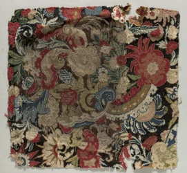 Nojatuolin istuimen päällinen, 1685-1690.