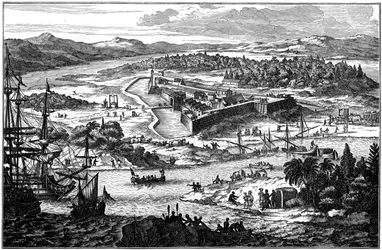 Arx Carolina, muinainen linnoitettu asutus Charlestonissa, Etelä-Carolinassa, c1673 1901