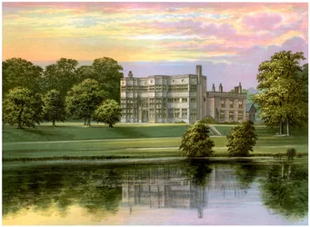 Astley Hall, Lancashire, Baronet de Hoghtonin koti, vuodelta 1880