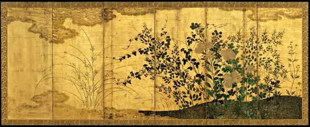 Syksyinen maisema villihanhien kanssa, n. 1650