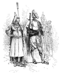 Banjari miehet ja naiset, Orissa, Intia, 1895