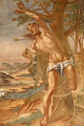 Santa Caterinan basilika, Galatina, Apulia Fresco luostarissa Maalannut BrJoseph of Gravina vuonna 1696, Galatina, Italia