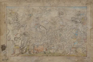 Taistelukohtaus Devi Mahatmyasta, 1700-luvun loppu.