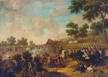 Taistelukohta seitsemänvuotisen sodan ajalta, 1700-luvun toiselta puoliskolta.