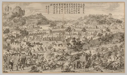 Taistelu Tunggushi Lukessa: Kapinallisten tukahduttamisen taistelukohtauksista..., c. 1765-1774.