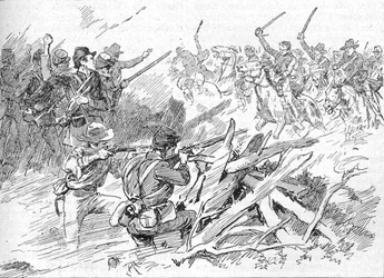 Rough Breastworksin takana makasi Michigan Men, 1902