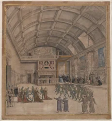 Binchen palatsi juhlien aikana elokuussa 1549, 1549.
