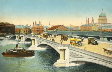 Blackfriars Bridge, Lontoo, 1910.