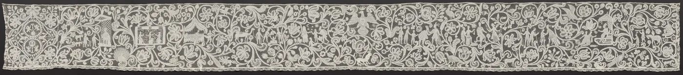Bobbin Lace Flounce: Punto di Milano, 1700-luku.