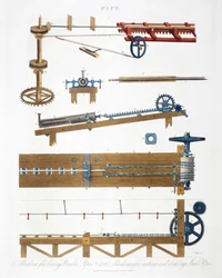 Puuputkien poraus ja rautaputkien valu ja veto, c1825