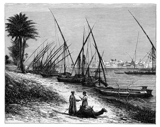 Boulak Niilillä, Kairo, Egypti, c1890