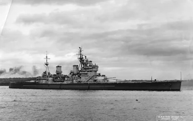 Brittiläinen taistelulaiva HMS King George V, Sydney, Australia, 1945