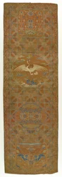 Brocade-paneeli, Qing-dynastia, 1700-luku.