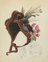 Ruskea samettihattu, n. 1940.