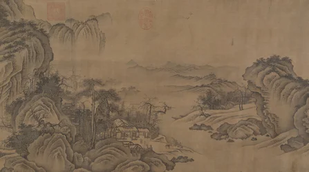 Buddhalaiset temppelit syksyisten vuorten keskellä, 1300-luku.